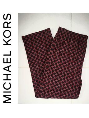 Michael Kors Men's Brushed Flannel Circle Logo Print Sleep Pant L